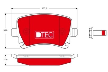 TRW GDB1622DTE КОЛОДКИ ГАЛЬМІВНІ