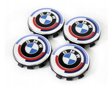 BMW КОЛПАЧКИ KAPSLE 56 MM КОМПЛЕКТ 4 ШТ 50 JAHRE