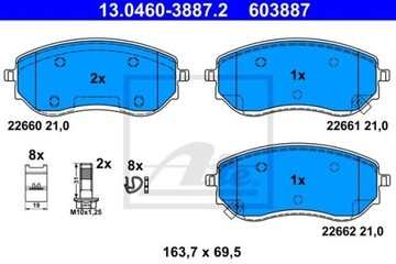 КОЛОДКИ ТОРМОЗНЫЕ КОМПЛЕКТ 13.0460-3887.2