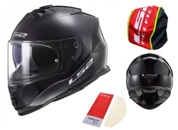 HELM LS2 FF800 STORM II SOLID BLACK ABDECKUNG R.L + PINLOCK