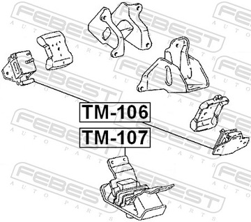 ПОДУШКА ДВИГАТЕЛЯ, ПОДШИПНИК FEBEST TM-107