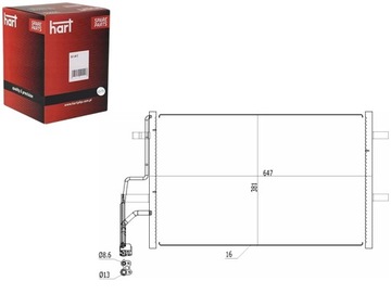 КОНДЕНСАТОР КОНДИЦИОНЕРА HART 621632 MAZDA 3 5 CR19 HART