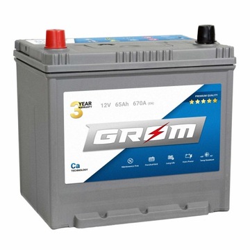 АККУМУЛЯТОР GROM PREMIUM 65AH 670A EN JAPAN ЛЕВЫЙ PLUS DTR