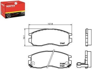 MINTEX КОЛОДКИ ТОРМОЗНЫЕ 58101M2A01 MB699174 MR1295