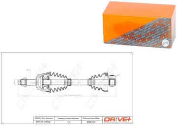 ПОЛУОСЬ ПРИВОДНАЯ FIAT FIORINO 07- L DRIVE+