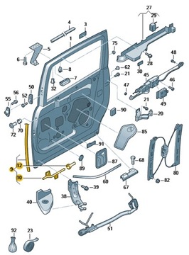 УПЛОТНИТЕЛЬ ДВЕРЬ VW SHARAN SEAT ALHAMBRA ОРИГИНАЛ