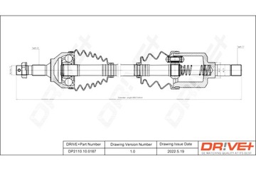 DRIVE+ ПОЛУОСЬ ПРИВОДНАЯ CITROEN C5 2.0HDI 04- L