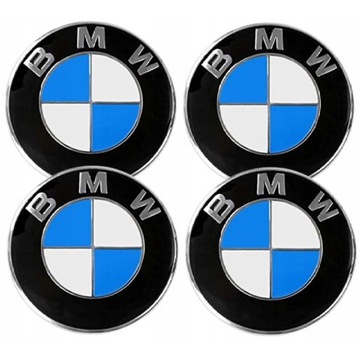 BMW КОЛПАЧКИ KAPSLE 68MM КОМПЛЕКТ DO ДИСКОВ 4 ШТУКИ НОВЫЕ