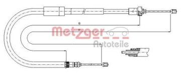 METZGER 11.6663 CIĘGŁO, ТОРМОЗ СТОЯНОЧНИЙ