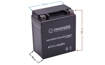 АККУМУЛЯТОР DO СКУТЕРА 7AH 12V MTX7L-BS MORETTI 2024R