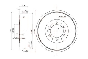 BREMBO БАРАБАНЫ ТОРМОЗНЫЕ 2 ШТУКИ. ЗАД TOYOTA FORTUNER HILUX HILUX VII