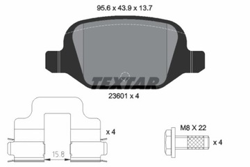 КОЛОДКИ ТОРМОЗНЫЕ FIAT ЗАД PANDA 4X4/500 2360102