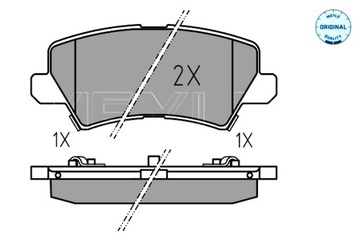 MEYLE КОЛОДКИ ТОРМОЗНЫЕ ЗАД KIA PICANTO III 1.0 1.2 03.17-