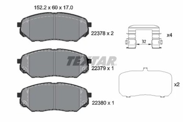 2237801/TEX КОЛОДКИ ТОРМОЗНЫЕ ПЕРЕДНЯЯ