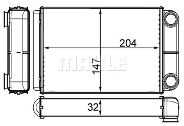 ОБМЕННИК ТЕПЛА, ОБОГРЕВАТЕЛЬ САЛОНА, BEHR MAHLE AH 258 000S