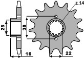 PBR ZAHNRAD VORNE 2050 15 18NC DUCATI 748/916/944/996/1000 (ŁAŃC. 525),
