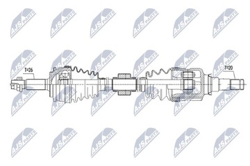 ПОЛУОСЬ ПРИВОДНАЯ TOYOTA AVENSIS T27 1.6 08-, 1.8 MTM