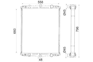 MAHLE РАДИАТОР ДВИГАТЕЛЯ ВОДЫ DAF LF 45 LF 55 CE136C-GR184S1 01.01-