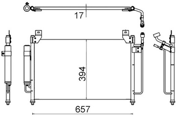 MAHLE КОНДЕНСАТОР КОНДИЦИОНЕРА MAZDA CX-7 2.2D 2.3 2.5 01.07-03.13