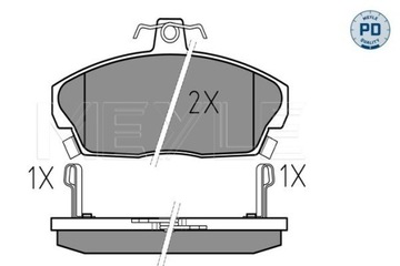 КОЛОДКИ ГАЛЬМІВНІ HONDA ПЕРЕД CIVIC/CONCERTO 89-05 0252151518/PD