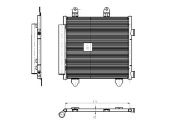 NRF КОНДЕНСАТОР КОНДИЦИОНЕРА CITROEN C1 PEUGEOT 107 TOYOTA AYGO 1.0 1.2