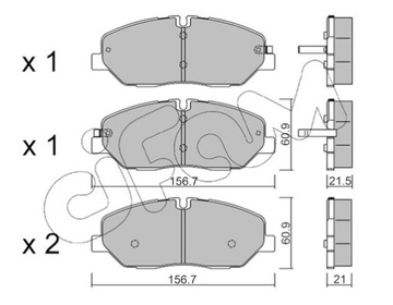 CIFAM 822-1094-0 КОМПЛЕКТ КОЛОДОК ТОРМОЗНЫХ, ТОРМОЗА TARCZOWE