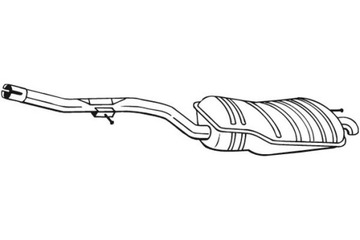 BOSAL ГЛУШИТЕЛЬ СИСТЕМЫ ВЫХЛОПНОЙ ЗАД BMW 3 E46 2.0D 02.98-05.05