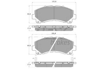 TOMEX BRAKES КОЛОДКИ ТОРМОЗНЫЕ ISUZU D-MAX 08- ПЕРЕД