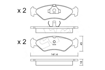 КОЛОДКИ ТОРМОЗНЫЕ FORD FIESTA 89-00 METELLI