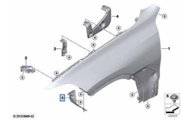 КРОНШТЕЙН КРЕПЛЕНИЕ КРЫЛА X7 G07 19- 7497297