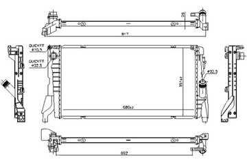 NISSENS РАДИАТОР ДВИГАТЕЛЯ ВОДЫ BMW 2 F45 2 GRAN TOURER F46 X1 F48