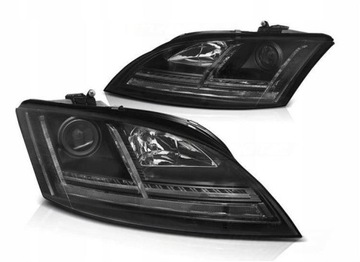 ФОНАРИ РЕФЛЕКТОРЫ AUDI TT 06-10 8J BLACK LED (СВЕТОДИОД ) DTS