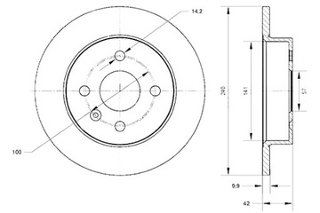 TOMEX BRAKES ДИСКИ ТОРМОЗНЫЕ ТОРМОЗНЫЕ 2 ШТУКИ. OPEL ASTRA G 98- ЗАД