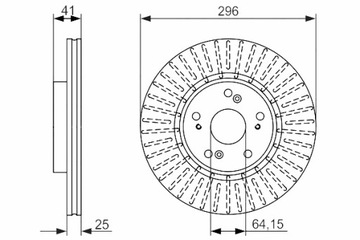 BOSCH ДИСКИ ТОРМОЗНЫЕ ТОРМОЗНЫЕ 2 ШТУКИ. ПЕРЕД HONDA ACCORD VIII 2.0 2.2D 2.4