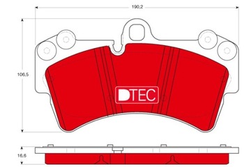 КОЛОДКИ ГАЛЬМІВНІ - КОМПЛЕКТ DTEC COTEC GDB1548DTE