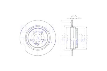 DELPHI ДИСКИ ТОРМОЗНЫЕ ТОРМОЗНЫЕ 2 ШТУКИ. ЗАД MERCEDES S W220 SL R230 2.8-3.7