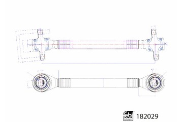 FEBI BILSTEIN ТЯГА REAKCYJNY ЗАД L-608MM DAF CF CF 75 CF 85 XF 106