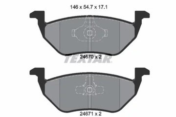 2467001/TEX КОЛОДКИ ТОРМОЗНЫЕ ЗАДНИЙ