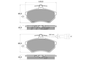 TOMEX BRAKES КОЛОДКИ ТОРМОЗНЫЕ TOMEX 10631 ПЕРЕД VW PASSAT 2.2 84-88