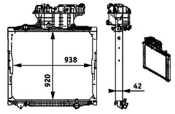 РАДИАТОР ЖИДКОСТИ ОХЛАЖДАЮЩЕЙ MAN TGA -07; TGS-X 07