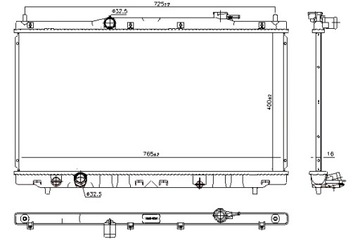 NISSENS РАДИАТОР ДВИГАТЕЛЯ ВОДЫ ACURA TLX HONDA ACCORD IX 2.4 3.5