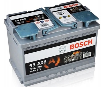 АККУМУЛЯТОР BOSCH SILVER AGM S5 A08 70AH 760A P+ RAD-OM