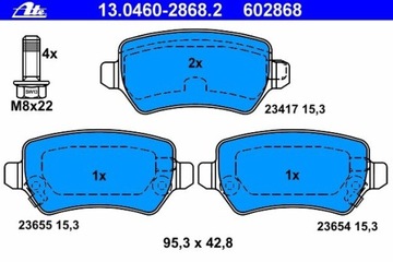 КОЛОДКИ HAM. ЗАД OPEL ASTRA G/H, CORSA C,KIA VENGA