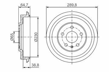 BOSCH БАРАБАНЫ ТОРМОЗНЫЕ 2 ШТУКИ. ЗАД VW BEETLE JETTA IV 1.2-2.0D 04.10-