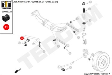 РЕЗИНА STAB. ALFA ROMEO T. 147 01- ВНУТРЕННЕГО