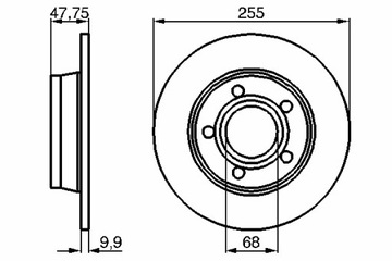 BOSCH ДИСКИ ТОРМОЗНЫЕ ТОРМОЗНЫЕ 2 ШТУКИ. ЗАД AUDI A6 C4 A6 C5 ALLROAD C5 1.8-4.2