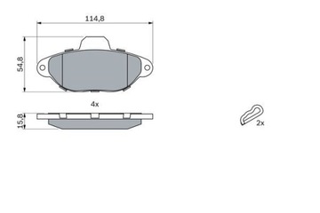 BOSCH 0 986 461 119 КОЛОДКИ ТОРМОЗНЫЕ