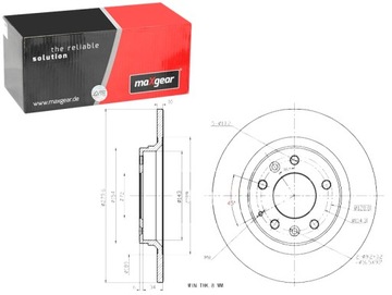 ГАЛЬМІВНІ ДИСКИ ГАЛЬМІВНІ 2 ШТУКИ. MAZDA T 6 02- MAXGEAR