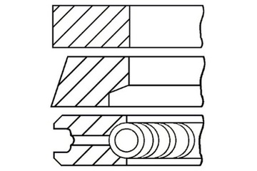 GOETZE 82 STD 1.19-1.2-2 КОМПЛЕКТ КОЛЬЦА ПОРШНЯ ALFA ROMEO 145 146