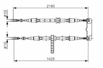 BOSCH ТРОС ТОРМОЗНОЙ РУЧНОГО СЕРЕДИНА 2180MM 1425MM SAAB 900 II 9-3